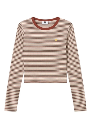 CHOCOOLATE striped long-sleeve T-shirt - Orange