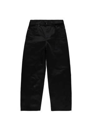 sacai belted chino trousers - Black