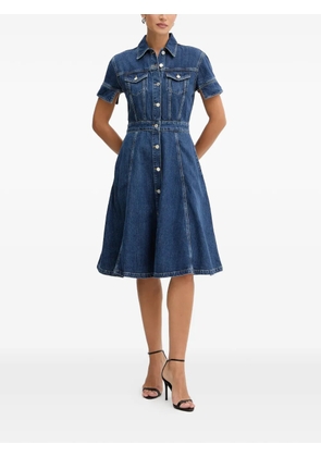Karl Lagerfeld buttoned denim mini dress - Blue