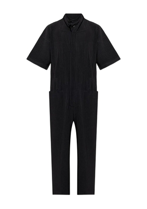 Homme Plissé Issey Miyake pleated short-sleeve jumpsuit - Black