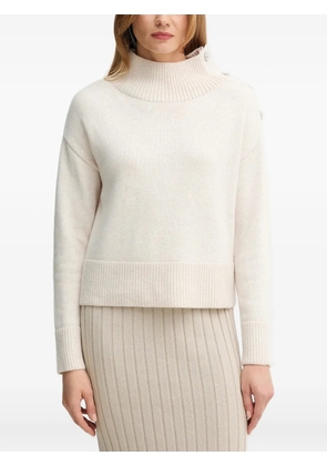 OUI embellished high-neck jumper - Neutrals