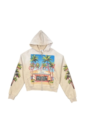 duaa palm-graphic stay hoodie - Neutrals