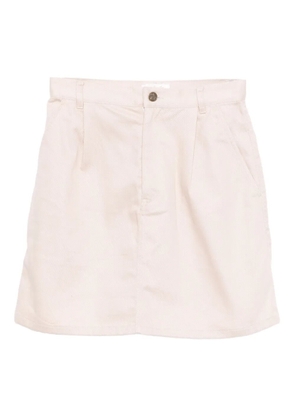 To b. by agnès b. logo-embroidered mini skirt - Neutrals