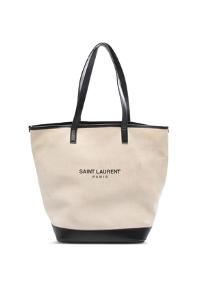 Saint Laurent Pre-Owned 2000s logo-lettering tote bag - Neutrals