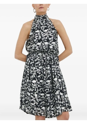 Bruuns Bazaar abstract-print halterneck midi dress - Black