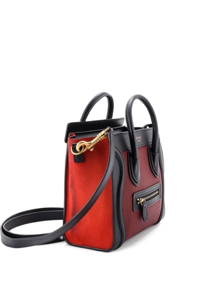 Celine Pre-Owned Tricolor Luggage Bag Leather Nano crossbody bag - Red