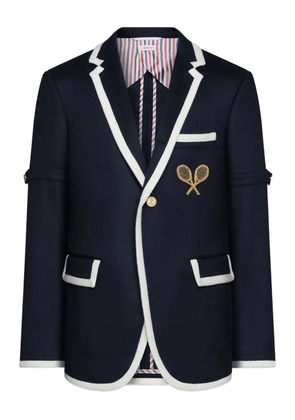 Thom Browne embroidery armband blazer - Blue