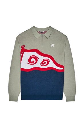 Malbon Golf logo-embroidered polo shirt - Grey