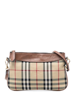 Burberry Pre-Owned 2000-2017 Haymarket Check Canvas Peyton crossbody bag - Brown