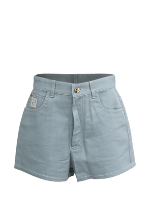 Fendi Pre-Owned logo-detail denim shorts - Blue