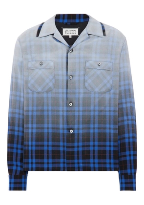 Maison Margiela plaid long-sleeved shirt - Blue
