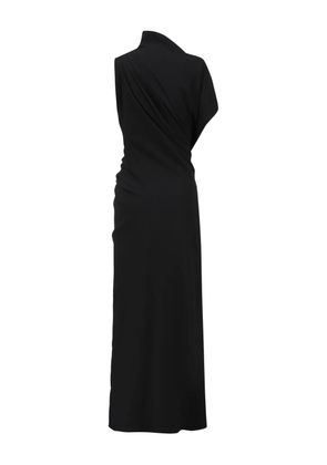 OUDE WAAG asymmetric draped dress - Black