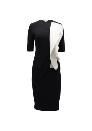 Antonio Berardi Vintage ruffle zip sheath midi dress - Black