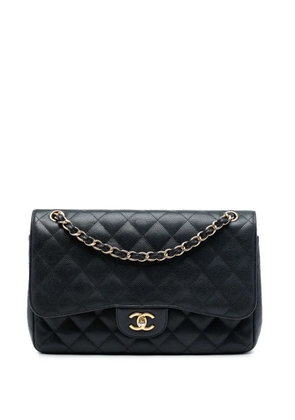 CHANEL Pre-Owned 2010-2011 Jumbo Classic Caviar Double Flap shoulder bag - Black
