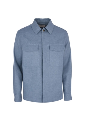 Agnona pocket bonded overshirt - Blue