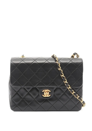 CHANEL Pre-Owned 1989-1991 diamond-quilted chain-strap mini bag - Black