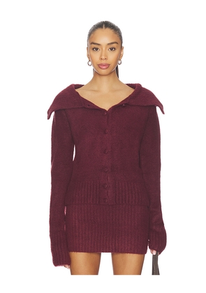 SNDYS Kenni Knit Top in Wine. Size L. Also in M, S, XL, XS, XXL, XXS.