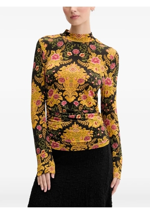 FARM Rio floral-pattern T-shirt - Black