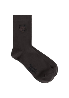 Maison Kitsuné appliqué socks - Brown