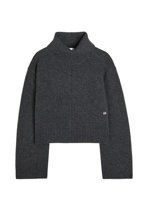 GANNI roll-neck wool sweater - Grey