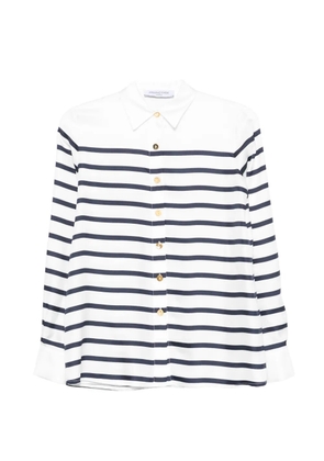 Françoise striped buttoned top - White
