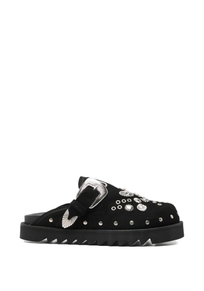Toga Virilis buckle embellished slippers - Black