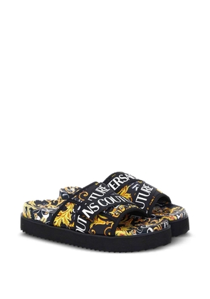 Versace Jeans Couture barrocco-print sandals - Black