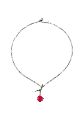 Marni rose-pendant necklace - Silver