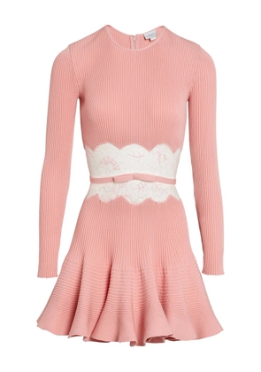 Giambattista Valli lace-detail mini dress - Pink