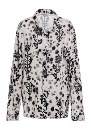 Agua Bendita Keshi floral-print cotton shirt - White
