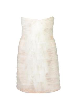Alexis Eva ruffled mini dress - Neutrals
