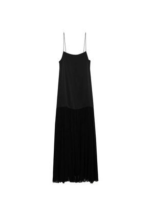 ANINE BING Clementine pleated maxi dress - Black
