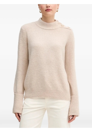Marc Aurel button roll-neck sweater - Neutrals