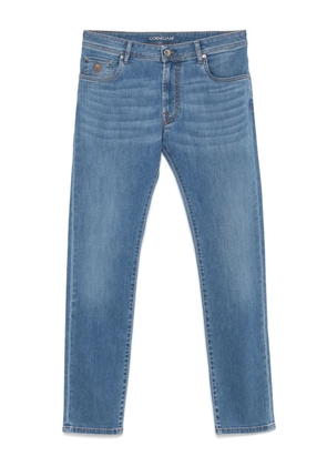 Corneliani logo-embroidered jeans - Blue