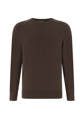 Boggi Milano crew-neck raglan sweater - Brown
