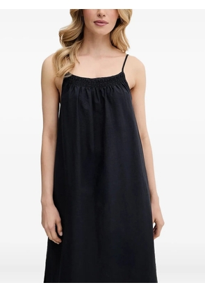 Marc O'Polo smocked-detail slip dress - Black