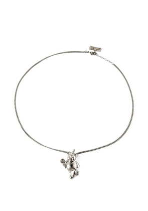 MM6 Maison Margiela bear-pendant necklace - Silver
