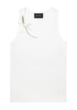 Simone Rocha pearl-chain-embellished tank top - White