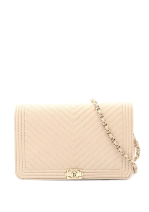 CHANEL Pre-Owned 2018 Boy chain-strap shoulder bag - Neutrals