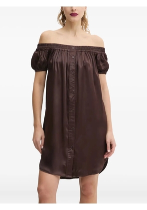 Day Birger Et Mikkelsen off-shoulder buttoned dress - Brown