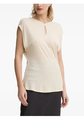 Bruuns Bazaar keyhole-neckline sleeveless top - White