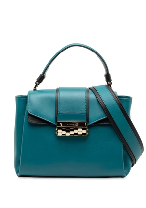Bvlgari Pre-Owned 2016 Leather Serpenti Viper Top Handle Bag satchel - Blue