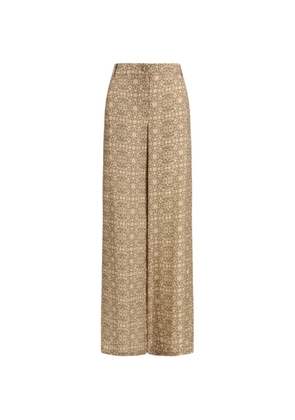 Kristina Ti floral-print palazzo pants - Neutrals