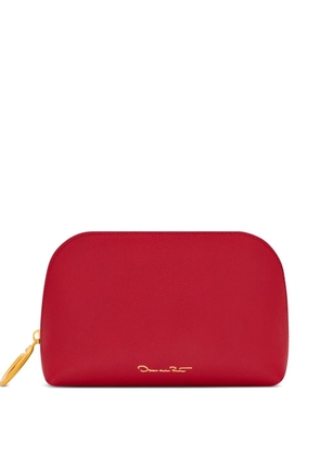 Oscar de la Renta small zip-up makeup bag - Red