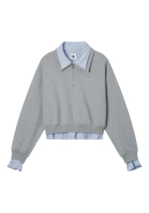 b+ab zip-neck sweatshirt - Grey