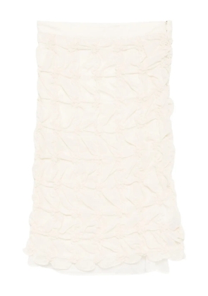 Rokh scrunched chiffon skirt - Neutrals