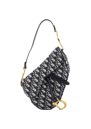 Christian Dior Pre-Owned Saddle Handbag Oblique Canvas Medium shoulder bag - Blue