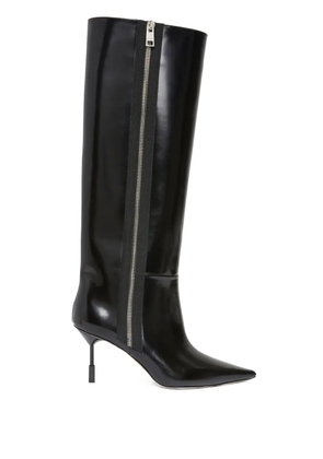 MSGM pointed-toe leather boots - Black