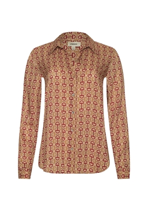 L'Agence Holly long-sleeve print blouse - Neutrals