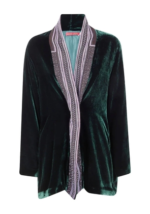 Bianco Levrin patterned velvet jacket - Green